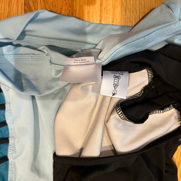 Girls Dance Leotard and shorts set Capezio Black Blue Ballet Youth Large - Picture 4 of 4